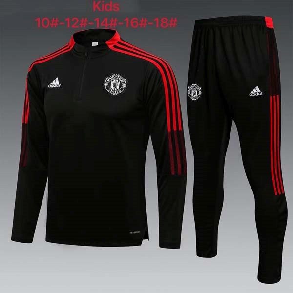 Kinder Sweatshirts Manchester United 2022 Schwarz Rote